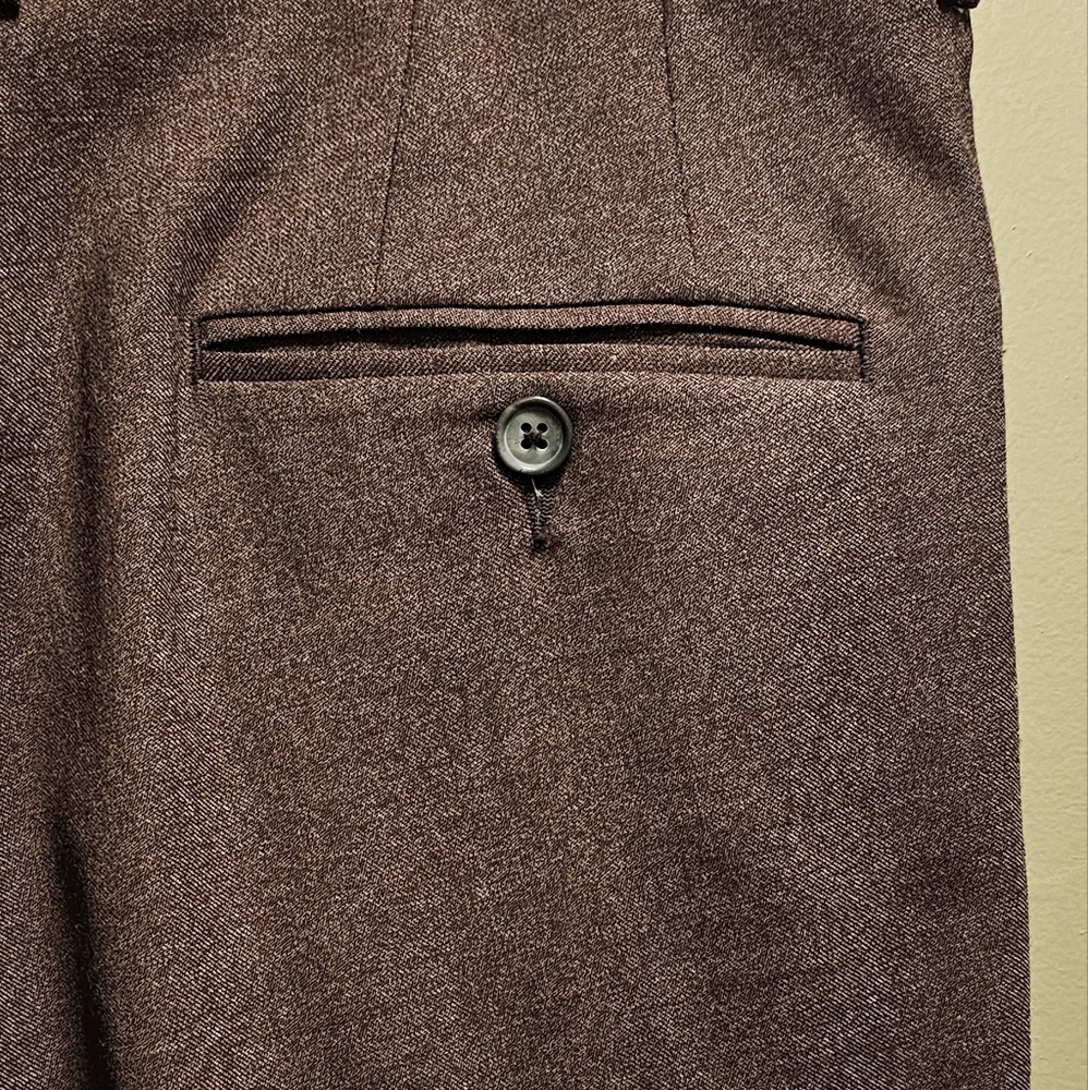 Jack Victor Riviera Traveler Flat-Front Pants - Burgundy - Size 38R - Picture 6 of 12